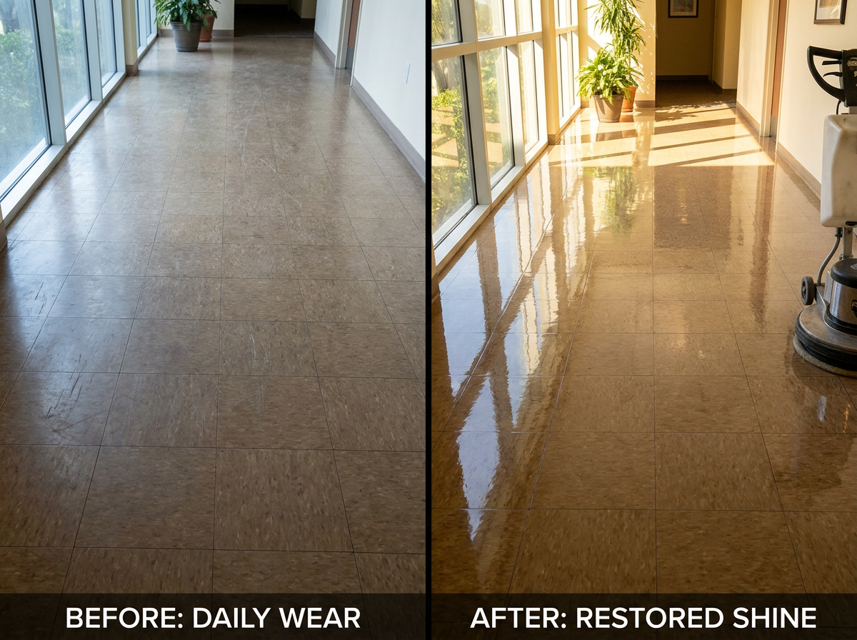 How to Maintain VCT Floors Between Professional Services - Footer Image