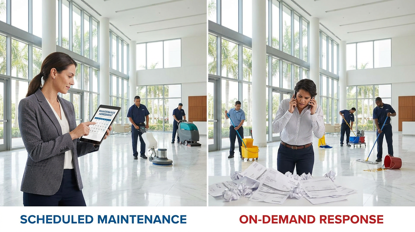 Floor Care Maintenance Program vs On-Demand Service: Cost Guide
