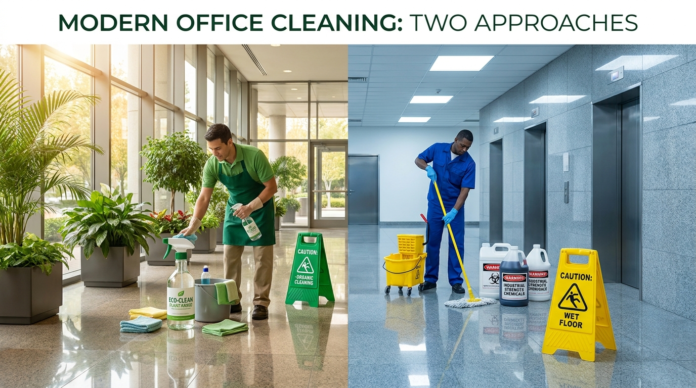 Green Cleaning Products vs Traditional Cleaners for Commercial Use
