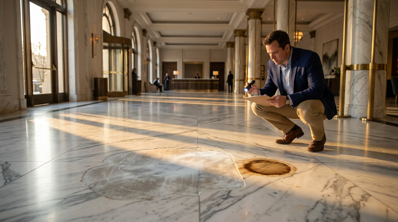 Marble Floor Stain or Etch? A Facility Manager's Next Steps