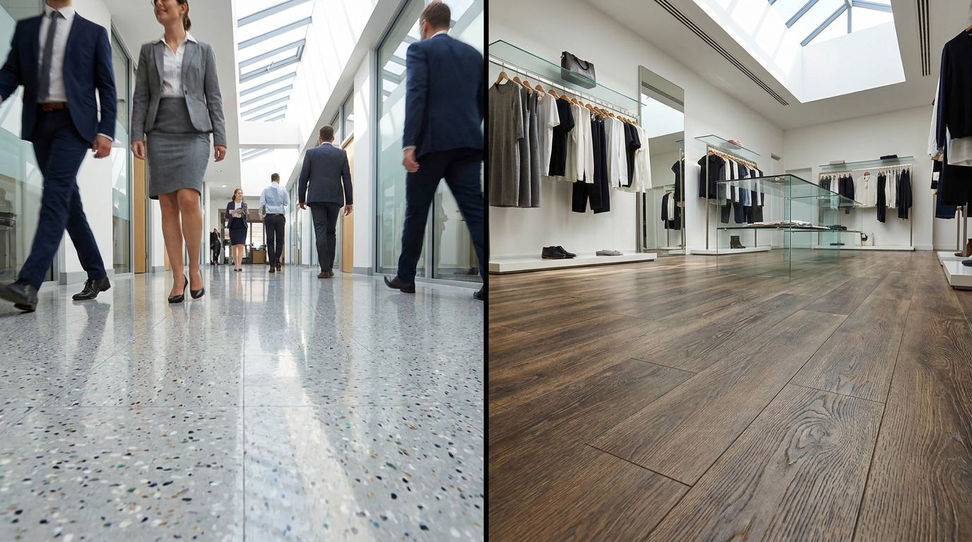 VCT Flooring vs Luxury Vinyl Tile: Commercial Space Guide 2026