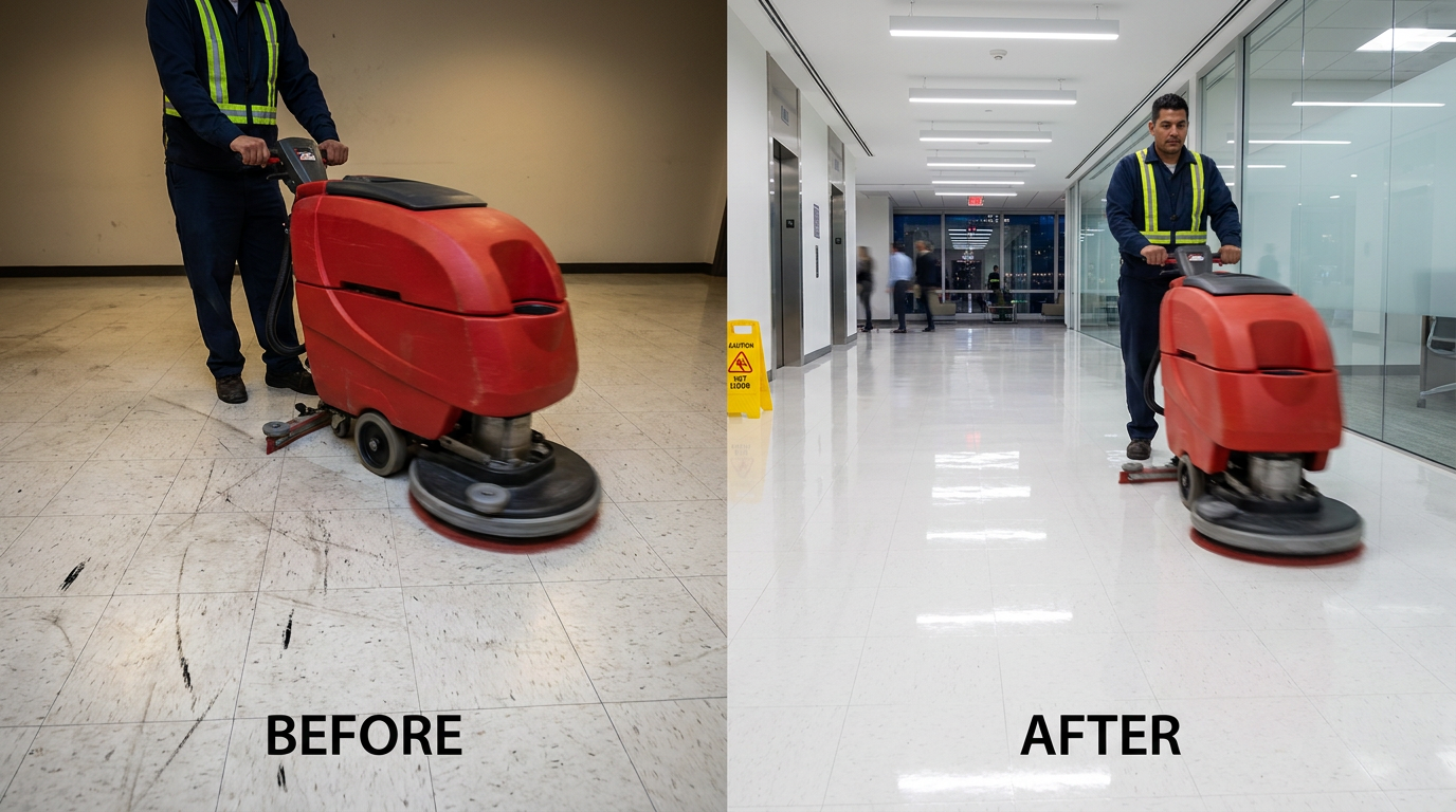 How to Remove Black Scuff Marks from Commercial Floors
