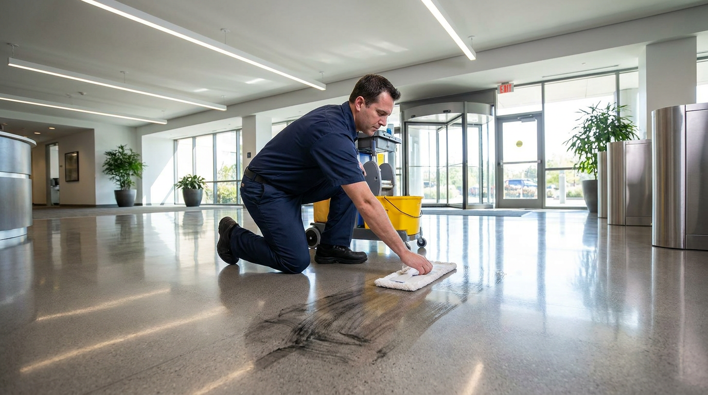 How to Remove Black Heel Marks from Commercial Floors Safely