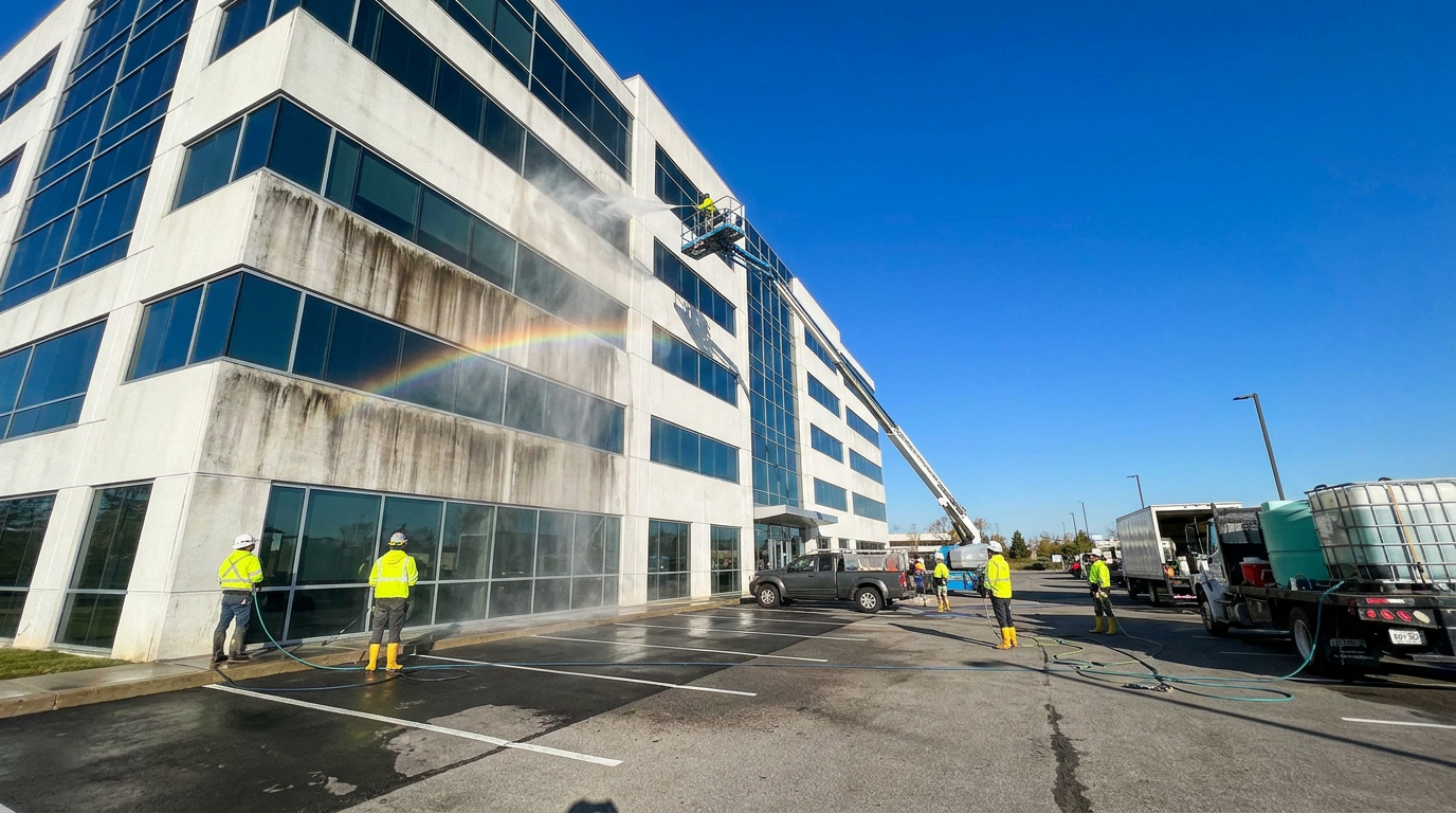 Commercial Pressure Washing Prices for Buildings and Parking Lots